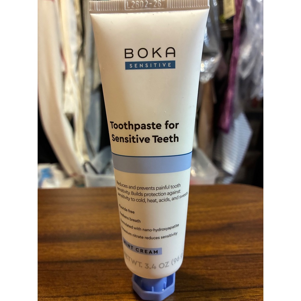 Boka Sensitive Toothpaste Nano-Hydroxyapatite Mint Coconut Cream 3.4oz Exp 2028